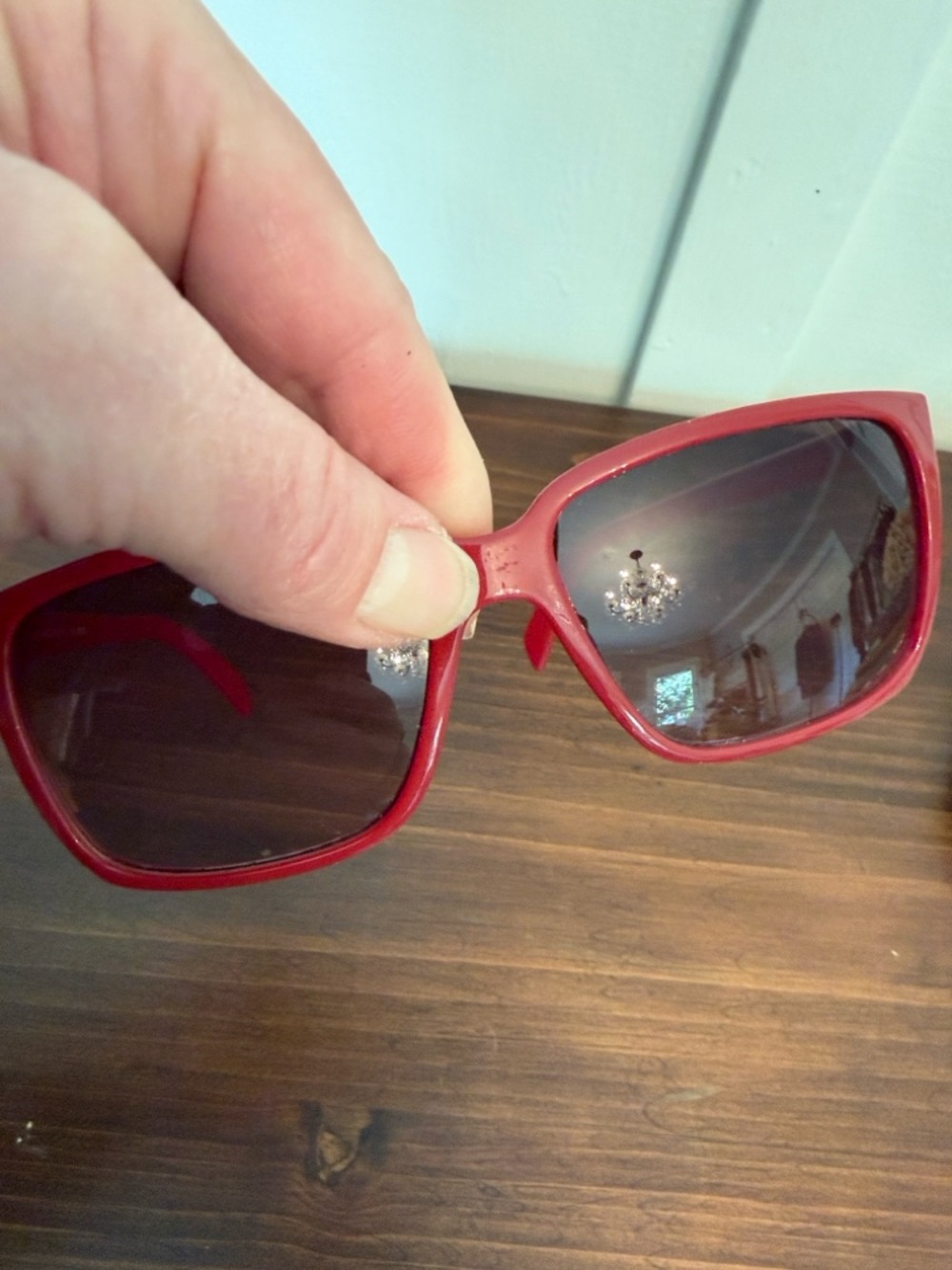 Fendi Red Rectangular Sunglasses FS5220 Italy Designer Logo Frames - Picture 7 of 8